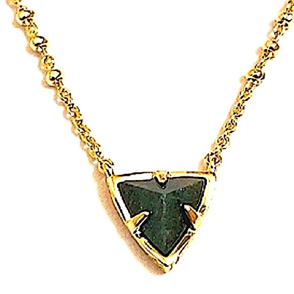 NEW Kendra Scott Perry Gold Pendant Necklace in Green Apatite - Picture 4 of 7